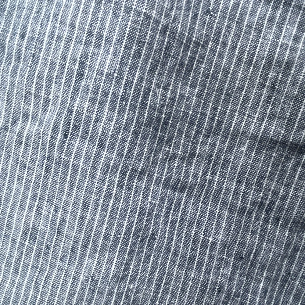 Everlane Women's Linen Pants Size 6 Blue White Stripe High Rise Pleated Wide Leg